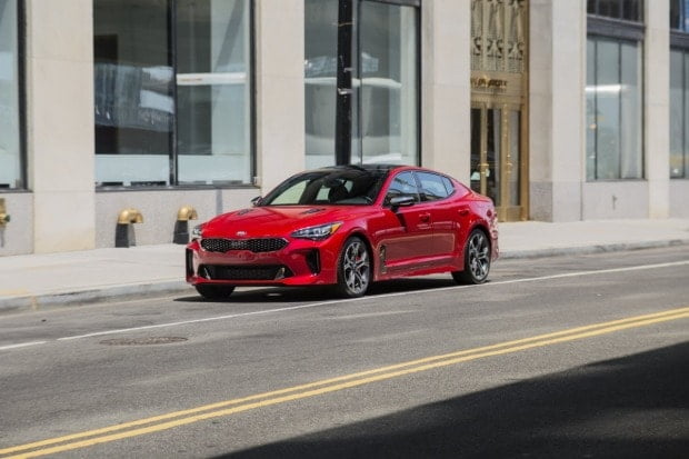 Even at a distance, the Stinger has road presence. 